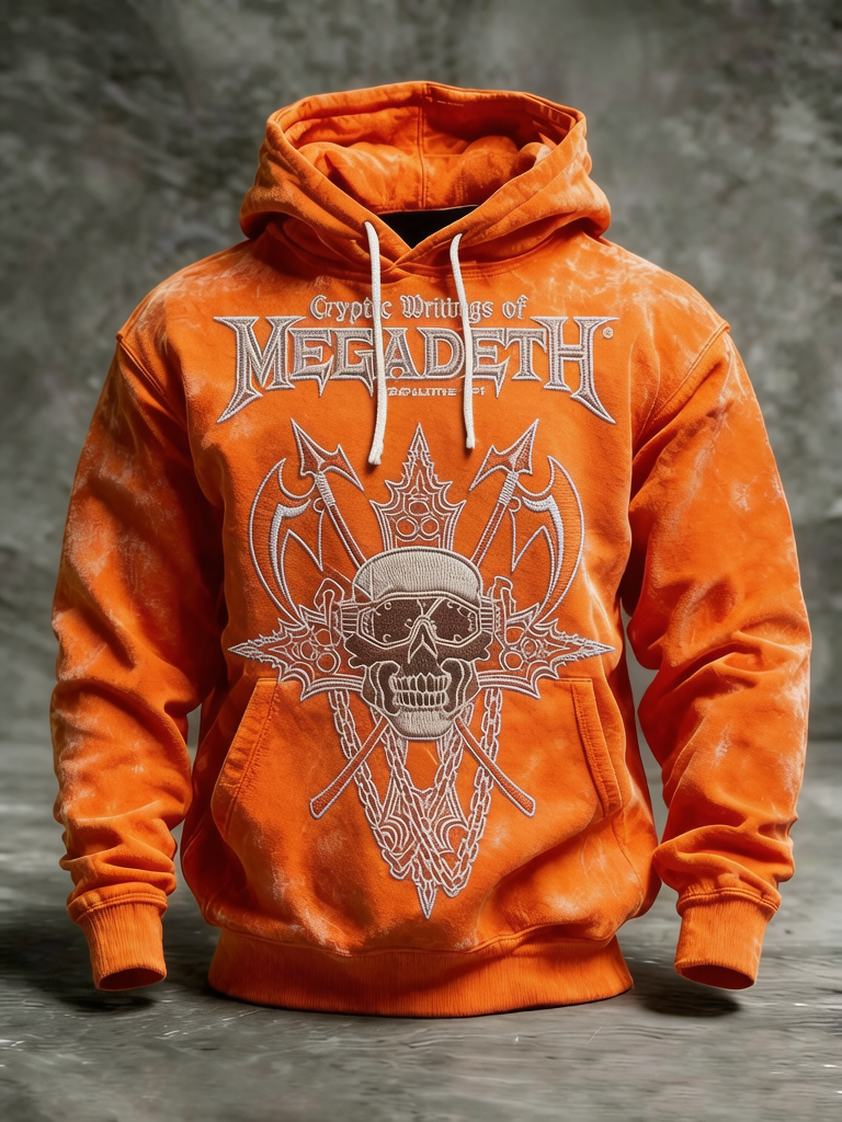 Men's American Thrash Metal Band Print Hoodie