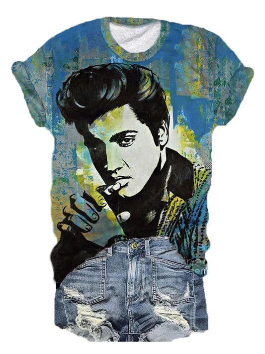 Women's Legendary Actor Singer Print Tee