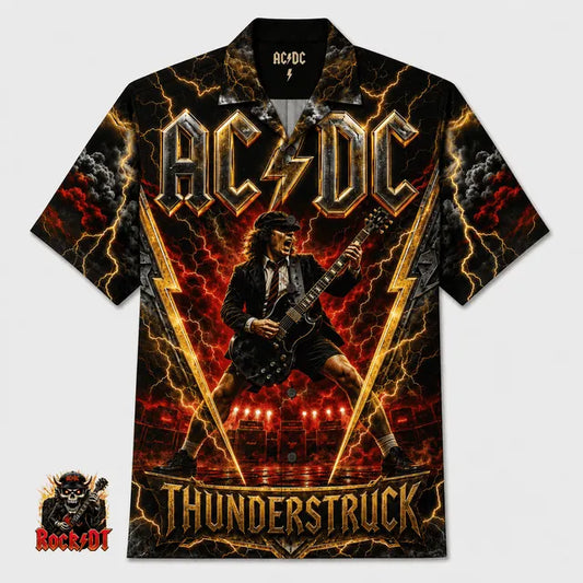 Men's Retro AC/DC Band Rock Fan Shirt