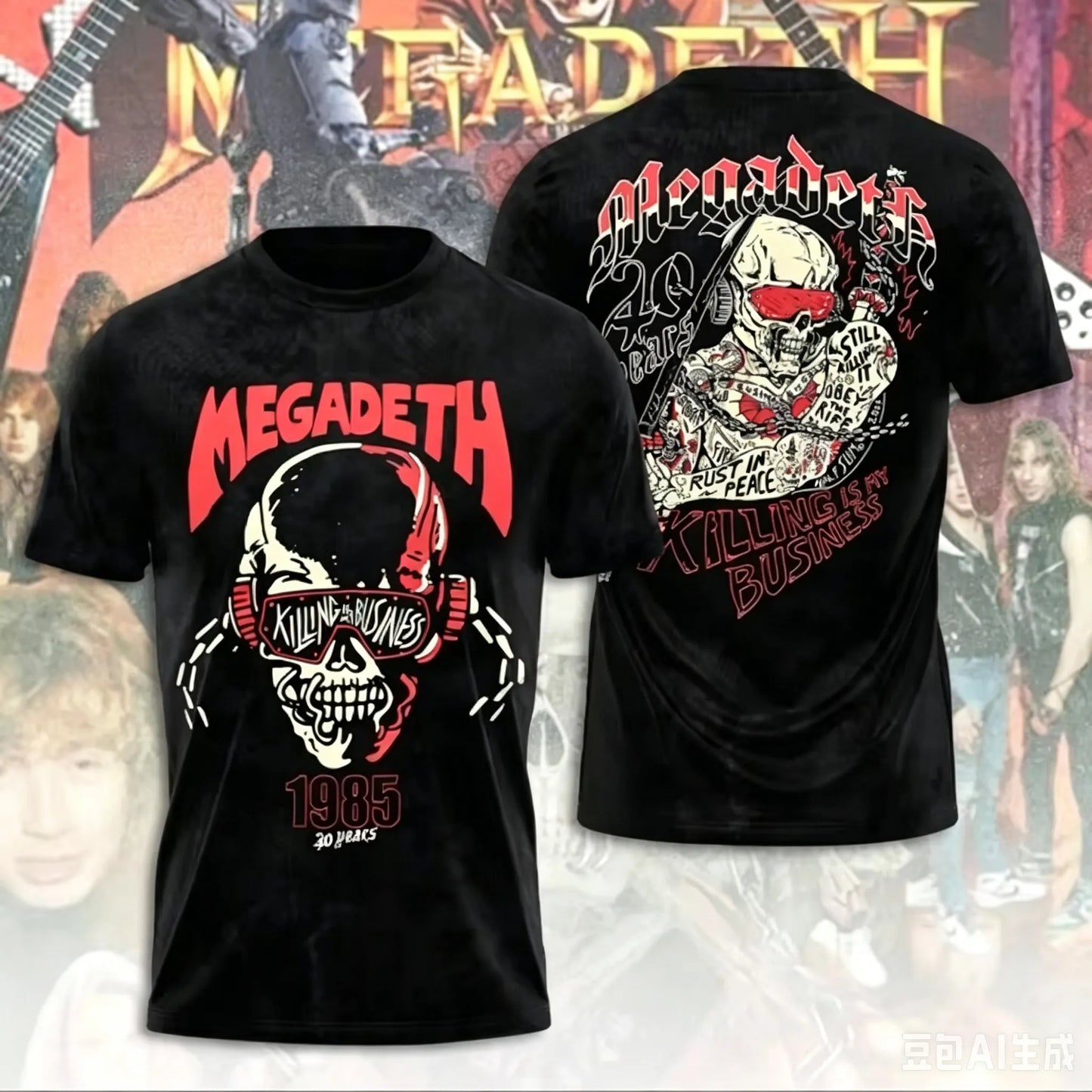 Men's American Thrash Metal Band Short-Sleeve T-Shirt