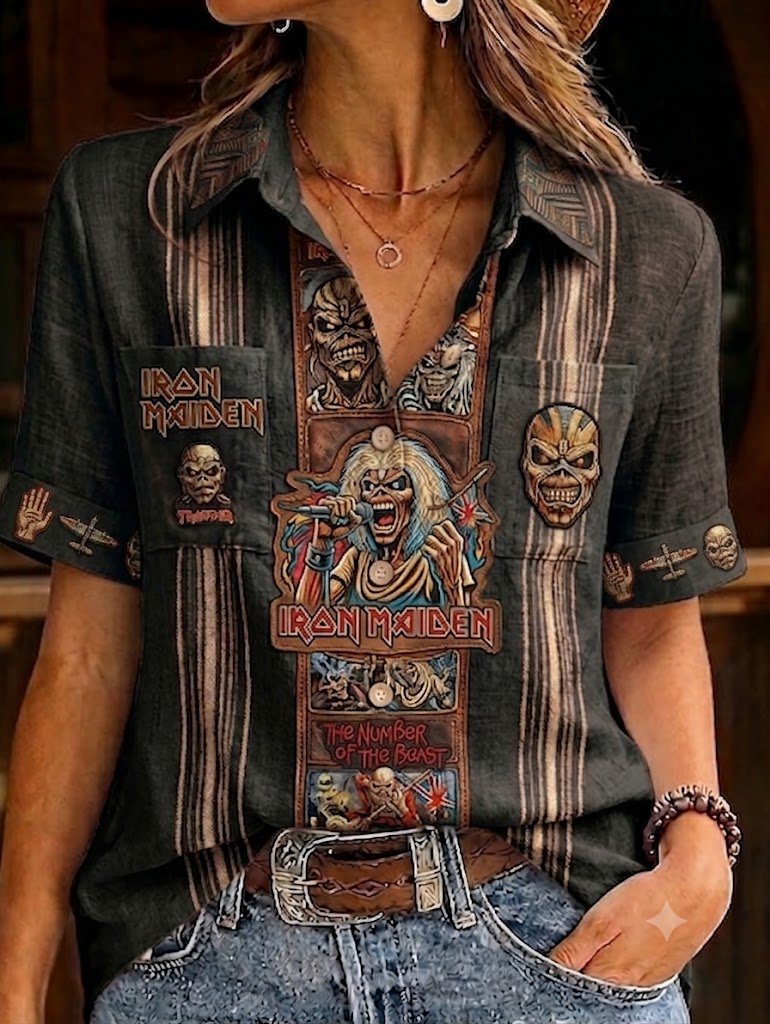 LADIES' IRON MAIDEN GRAF SHIRT