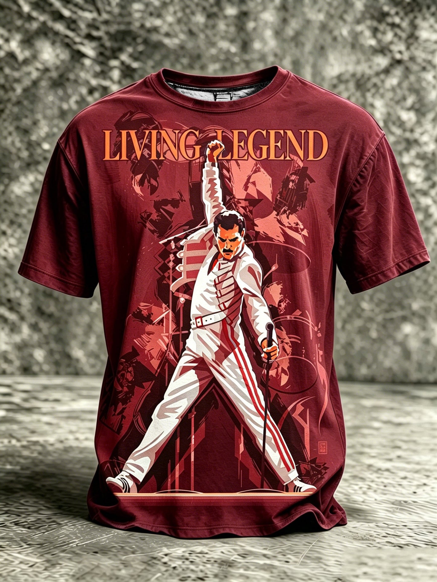 Men's Music-Print Casual Top