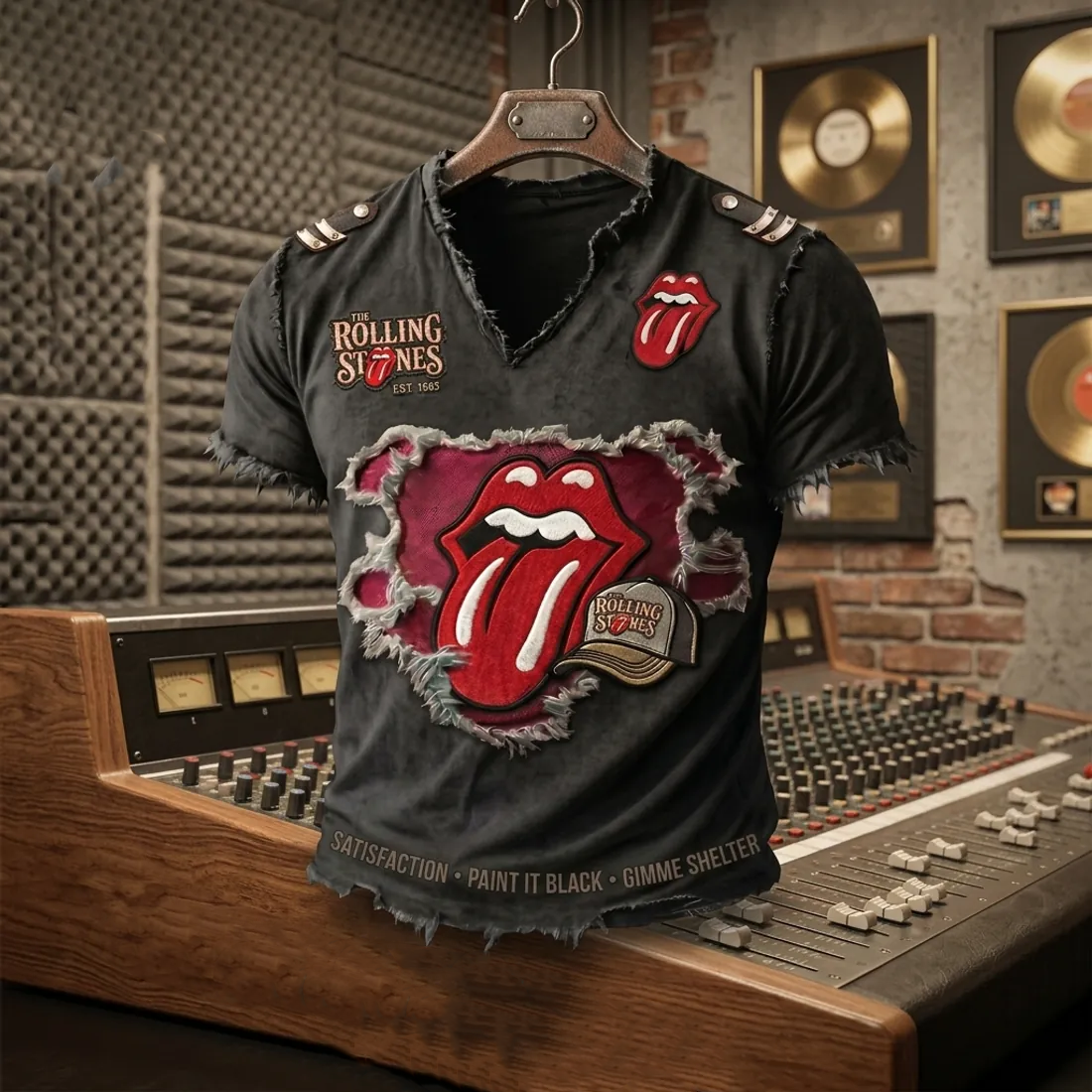 Men's British Rock Band Print Casual T-Shirt