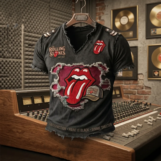Men's British Rock Band Print Casual T-Shirt