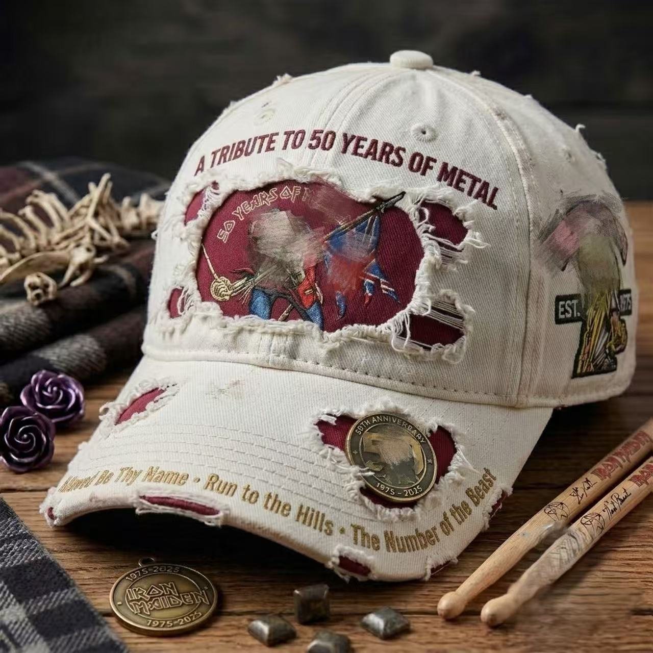 Unisex England Heavy Metal Band 2026 Tour Print Baseball Cap