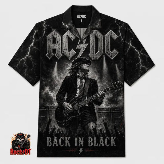 Men's Retro AC/DC Band Rock Fan Shirt