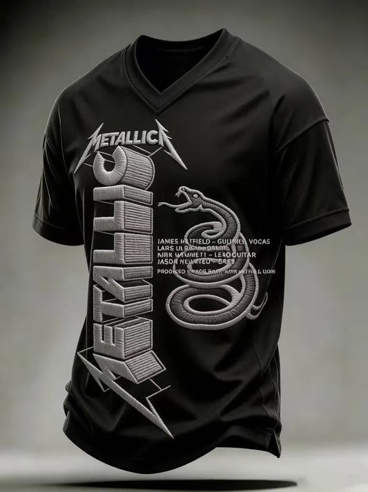 Men's Metallica Fans Print Casual T-Shirt