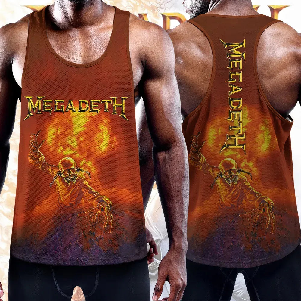 Men's American Thrash Metal Band Print Tank Top