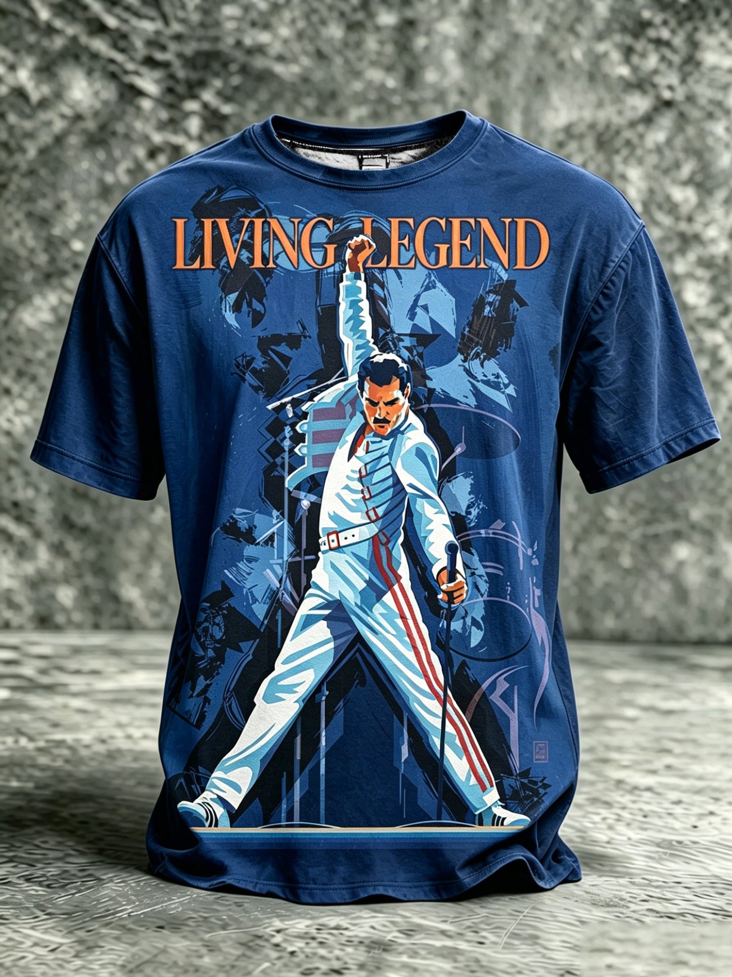 Men's Music-Print Casual Top