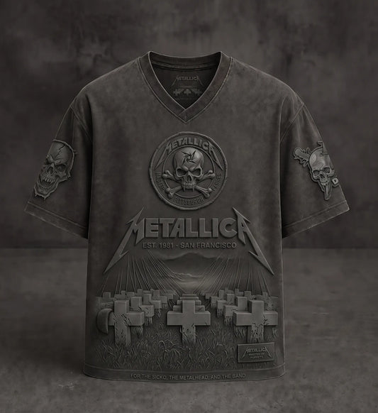 Men's Metallica Fans Print Casual T-Shirt