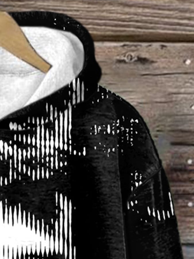 Retro King Of Rock Roll Painting Print Hoodie