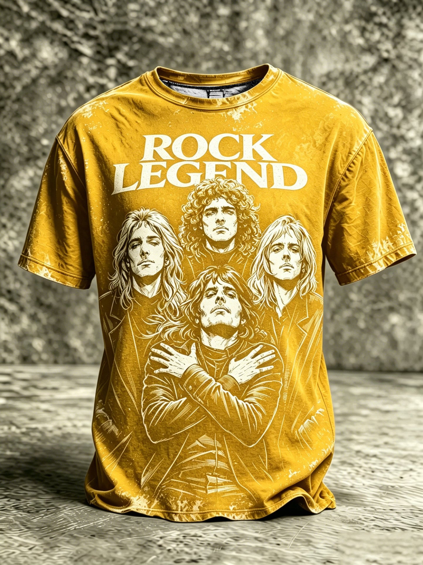 Men's Music-Print Casual Top