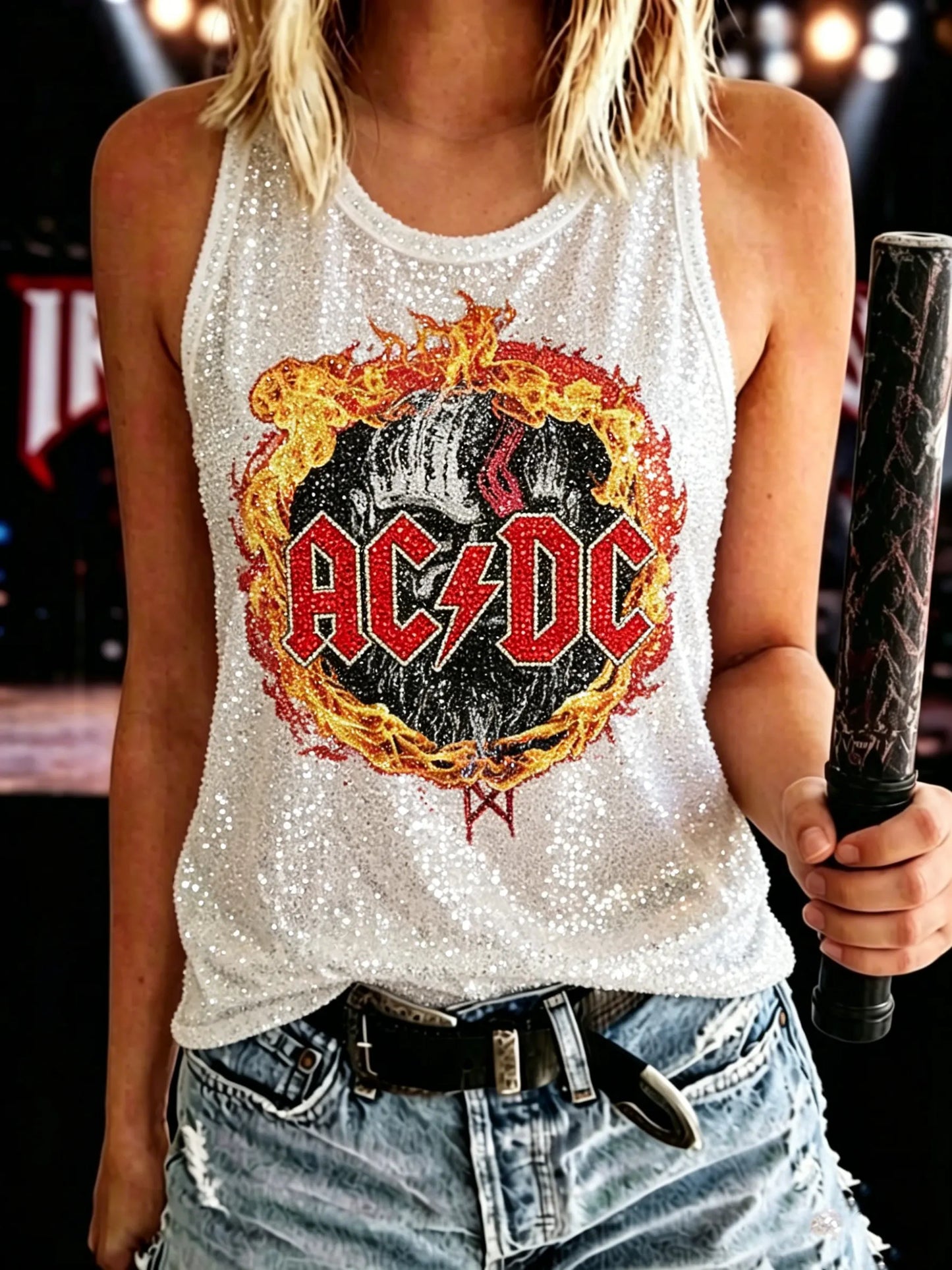 Women's ACDC Print Tank Top