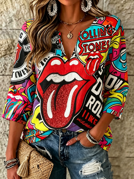 Women's Rolling Stones Print Shirt